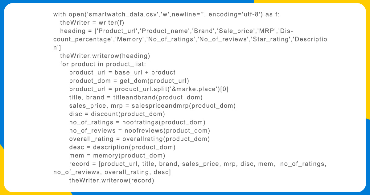 Writing-the-Data-to-a-CSV-Fil