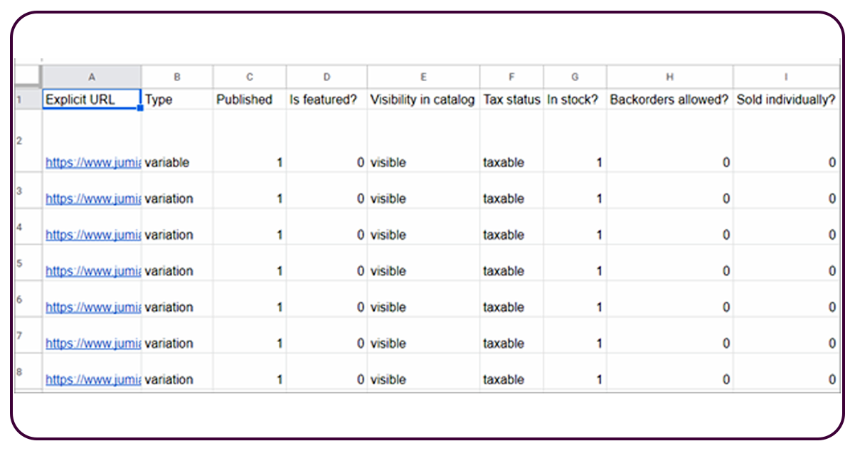 Example-of-importing-data-in-WooCommerce