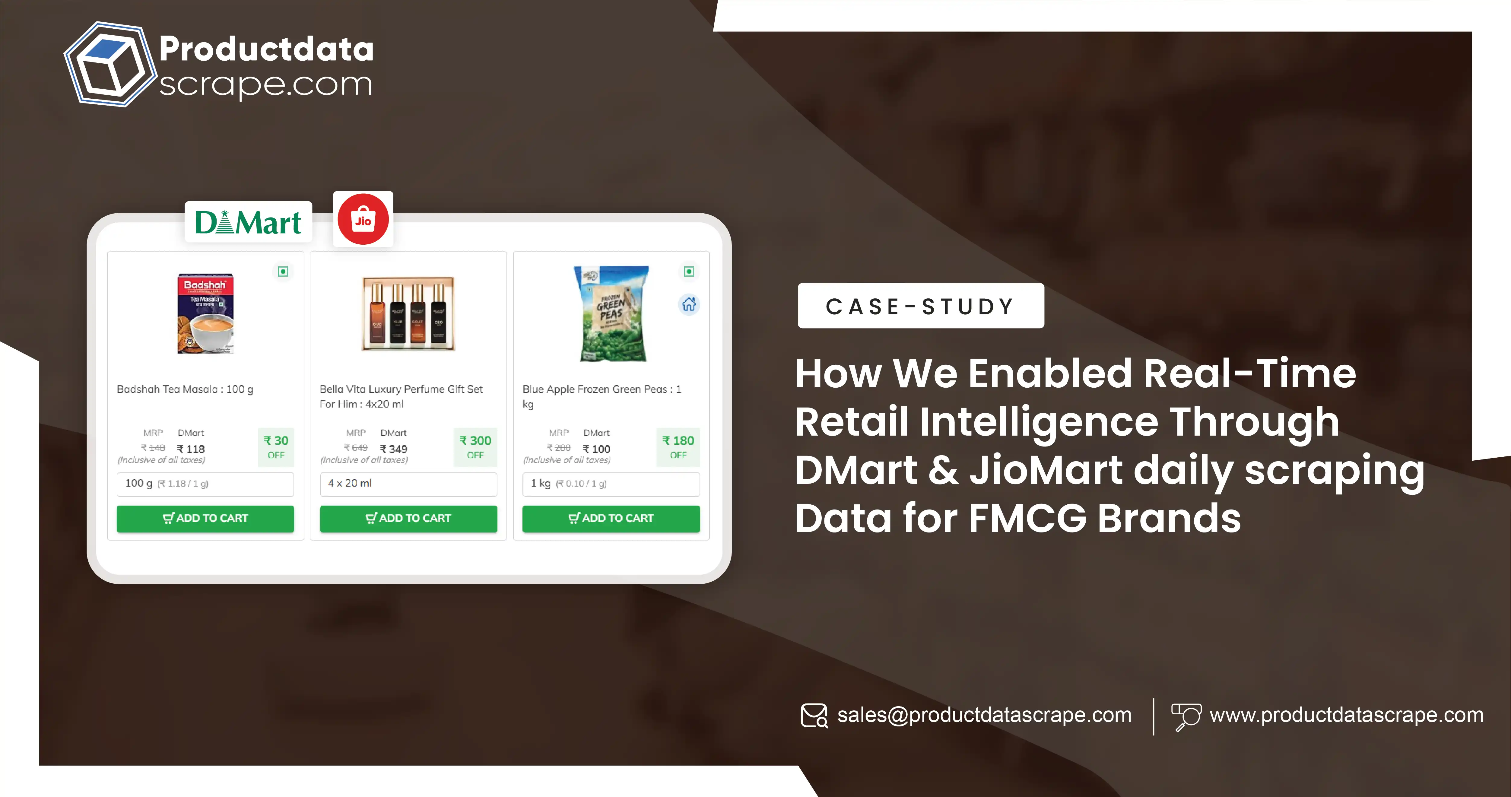 How We Enabled Real-Time Retail Intelligence Through DMart & JioMart daily scraping Data for FMCG Brands