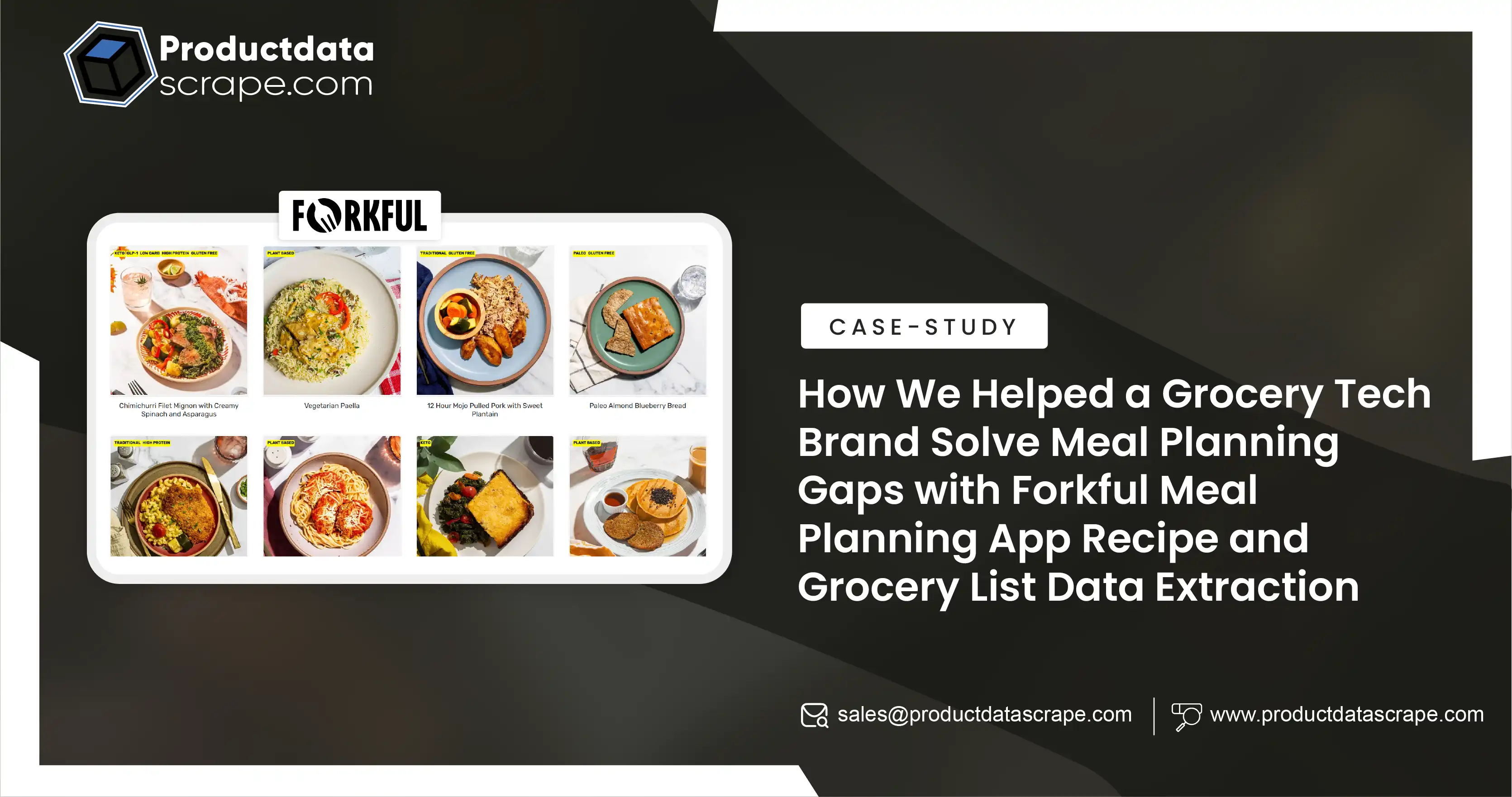 Meal Planning App Recipe and Grocery List Data Extraction
