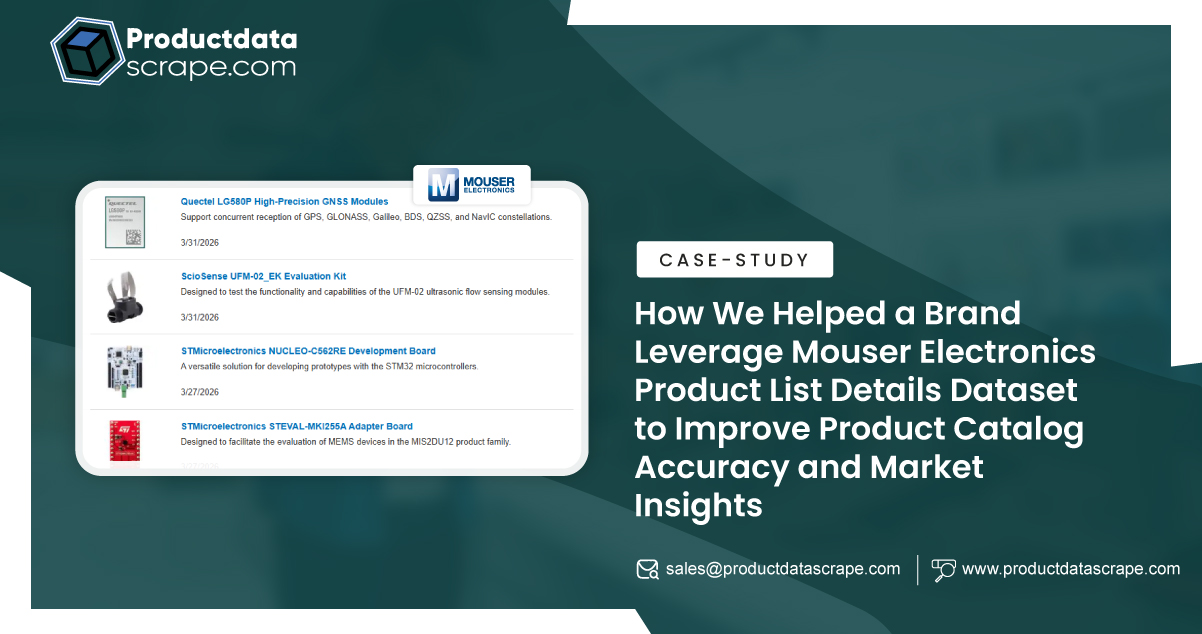 How We Helped a Brand Leverage Mouser Electronics Product List Details Dataset to Improve Product Catalog Accuracy and Market Insights