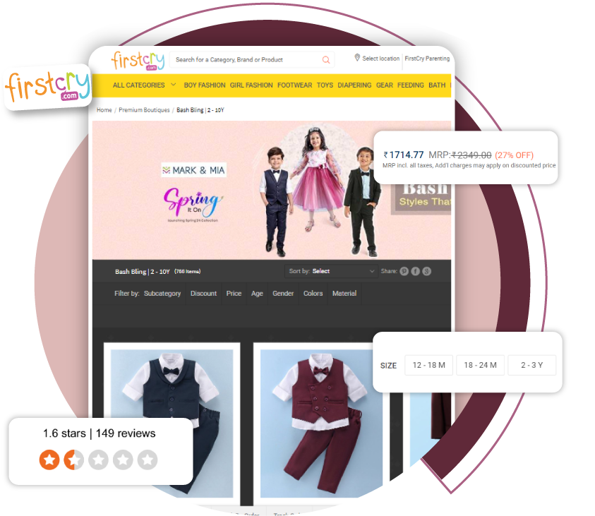 Scraping FirstCry Data for FirstCry Product Datasets Analysis