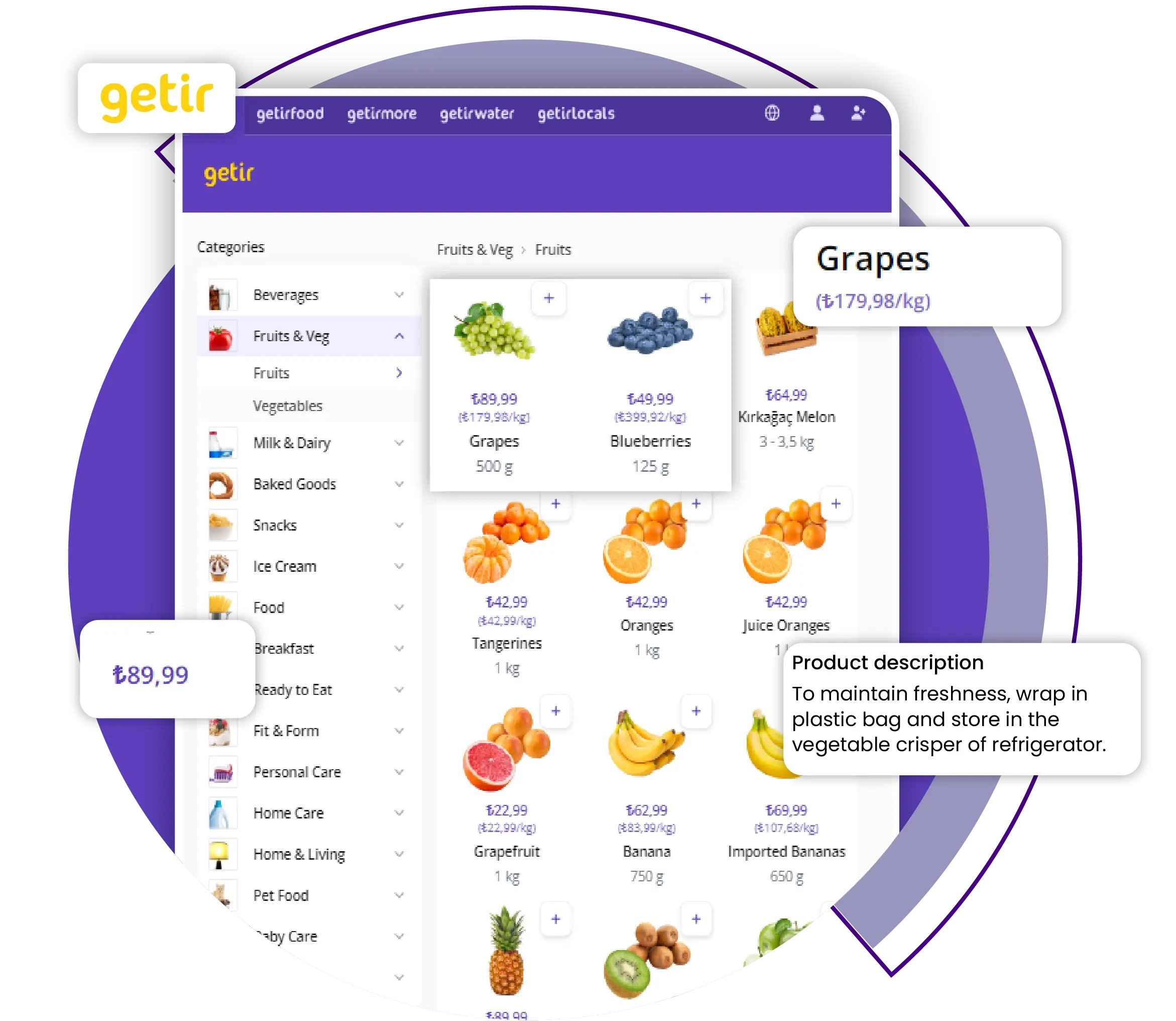 Getir Grocery Dataset - web scraping getir grocery data