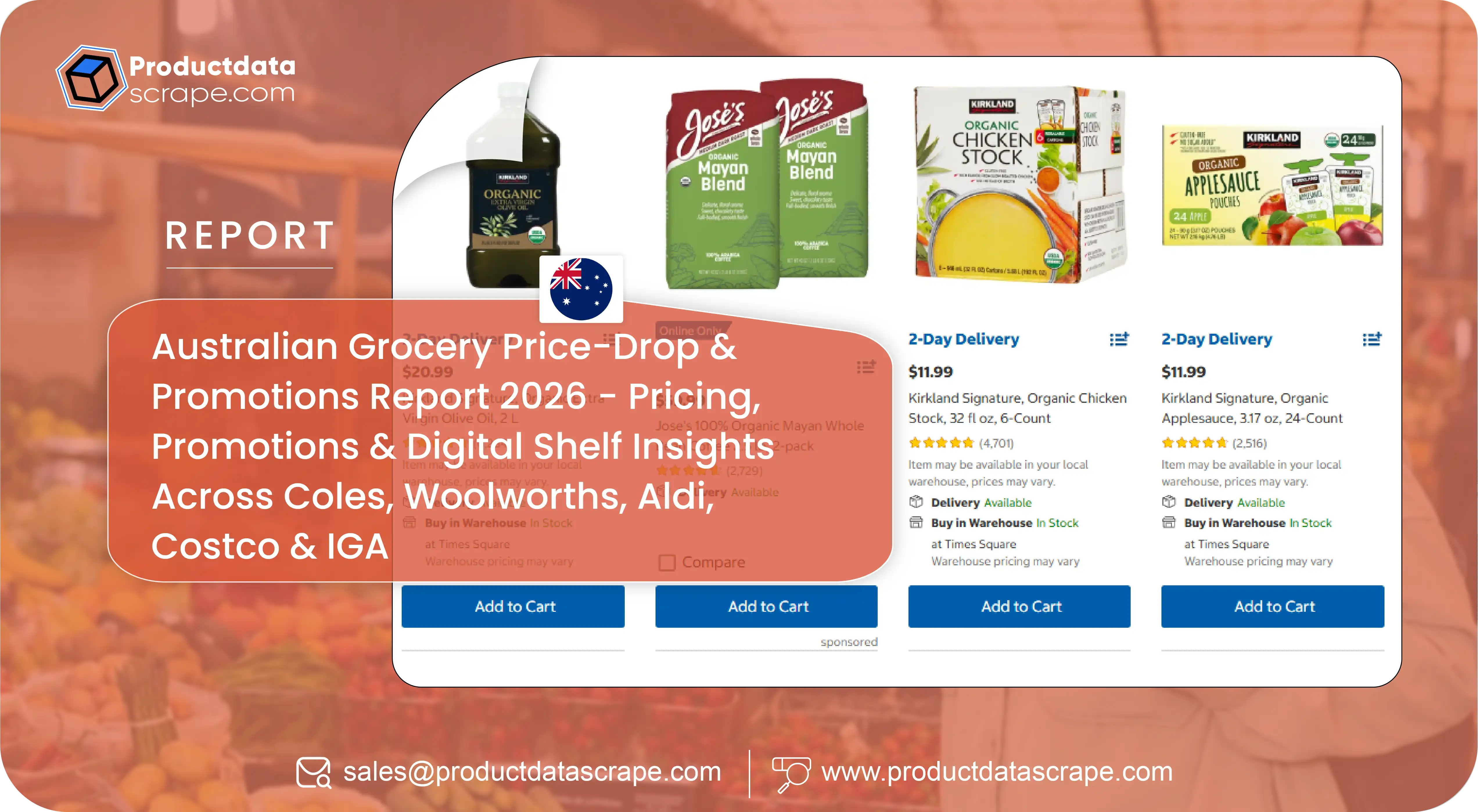 Australian Grocery Price-Drop & Promotions Report 2026 - Pricing, Promotions & Digital Shelf Insights Across Coles, Woolworths, Aldi, Costco & IGA Australian Grocery Price-Drop & Promotions Report 2026 - Pricing, Promotions & Digital Shelf Insights Across Coles, Woolworths, Aldi, Costco & IGA