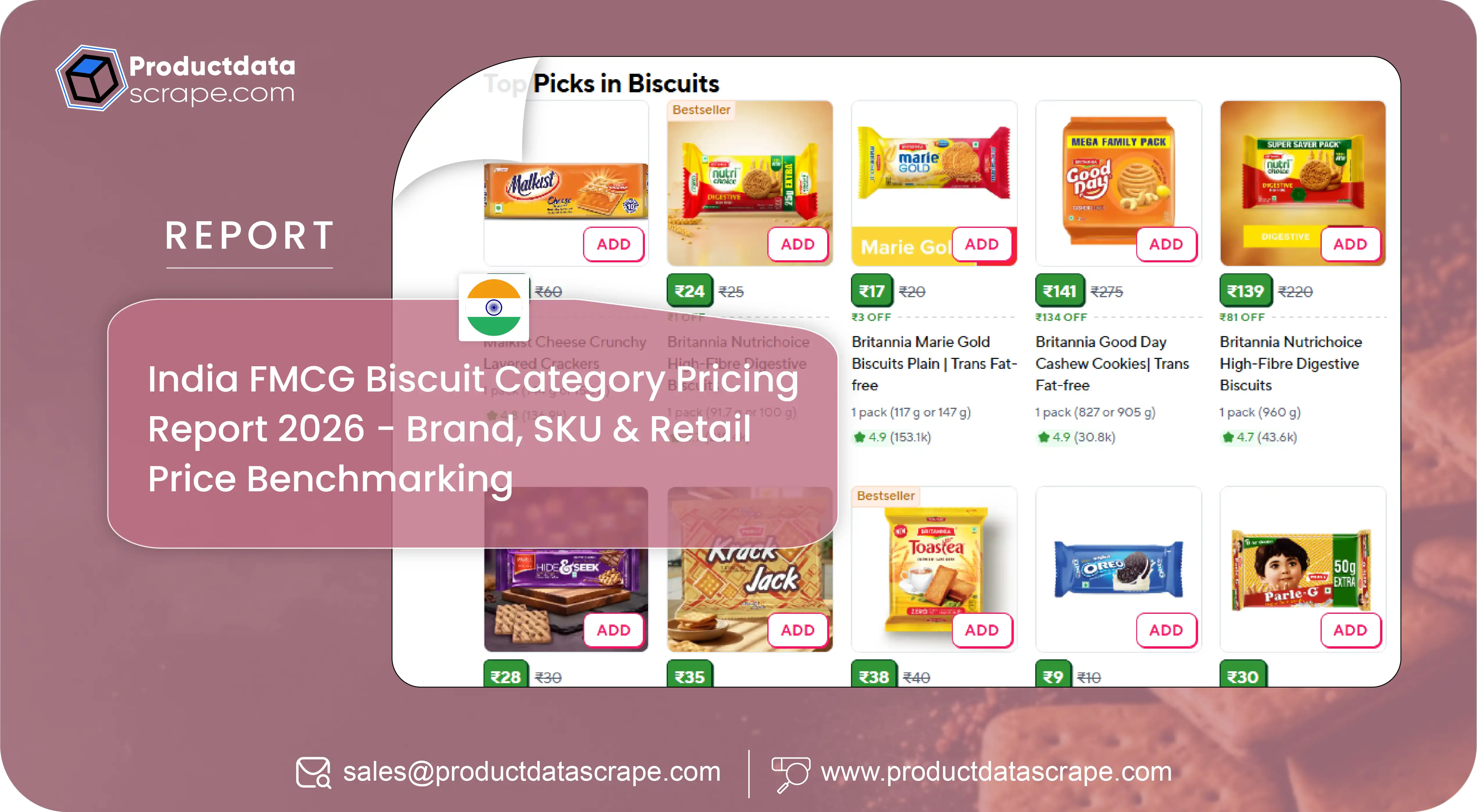 India FMCG Biscuit Category Pricing Report 2026 - Brand, SKU & Retail Price Benchmarking India FMCG Biscuit Category Pricing Report 2026 - Brand, SKU & Retail Price Benchmarking